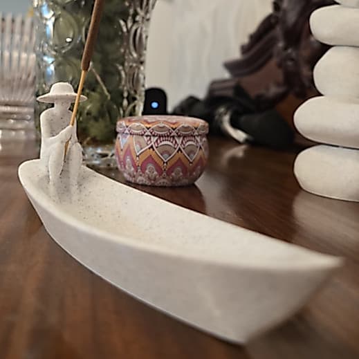 Incensário Pescador Decorativo em Impressão 3D –  Porta Incenso Zen e Criativo