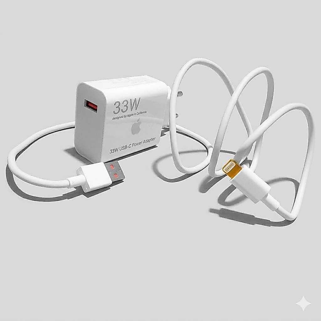 Carregador  iphone Turbo  33W - Carga Rápida, Compatível
