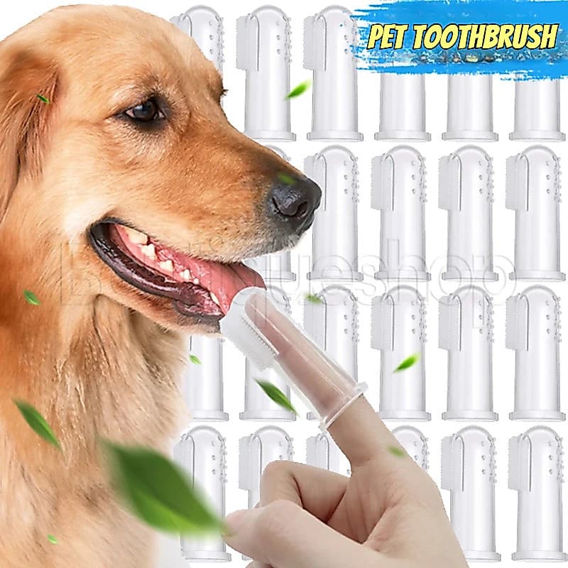 Escova De Dentes De Silicone-Com Punho De Dedo-Escovas Para Cuidados Os Leite Bebês-Limpeza Animais De Estimação-Ferrame