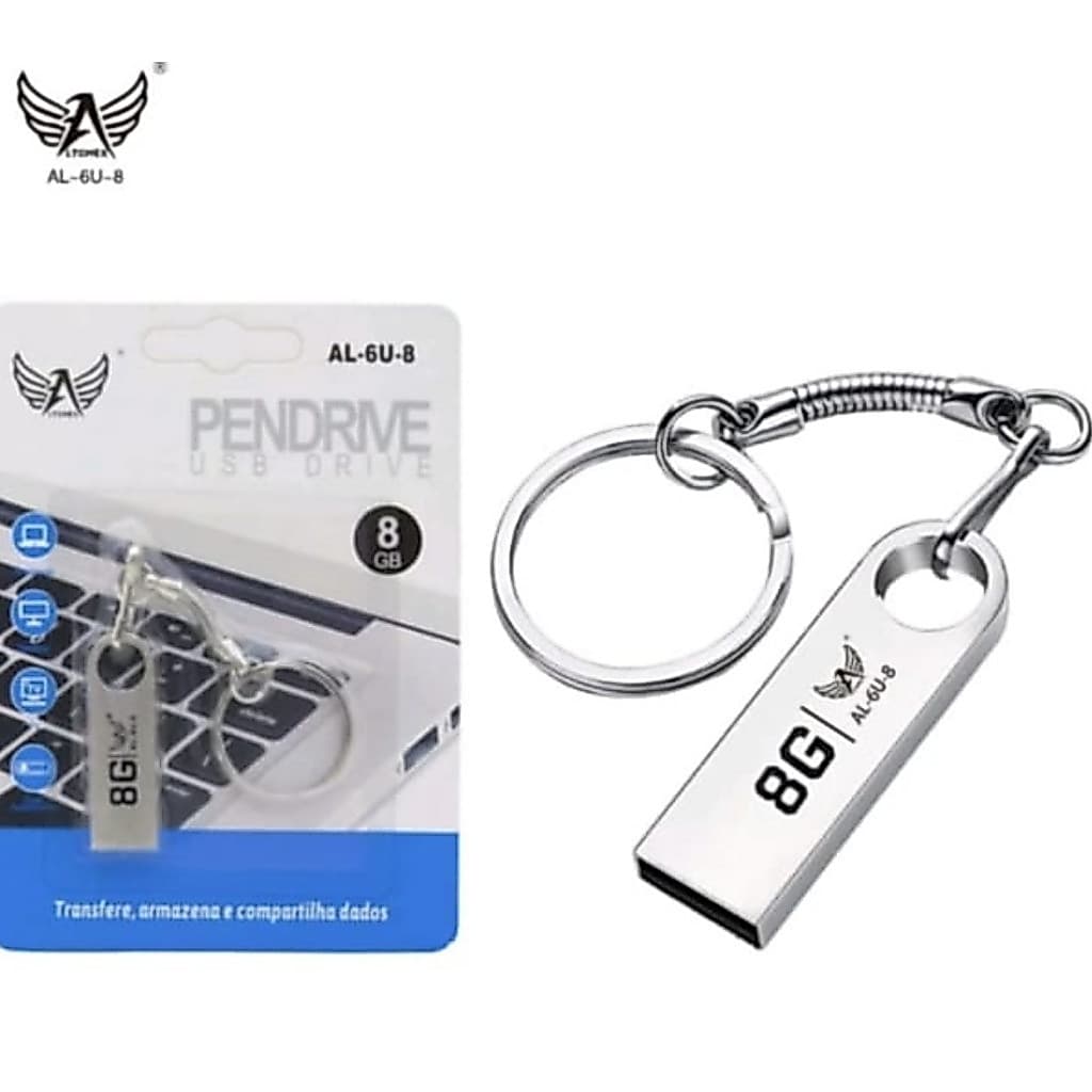 Pendrive USB Chaveiro Lacrado Original 8GB / 16GB / 32 GB / 64 GB Armazenamento Seguro de Dados