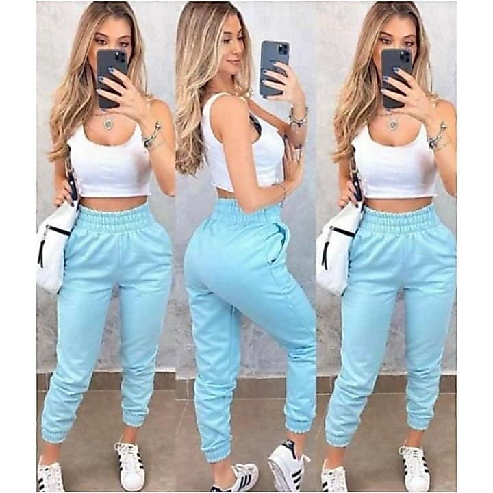 KIT 2 Calça de Moletom  Feminina - Calça de moletom peluciada jogger feminina - Calça de moletom