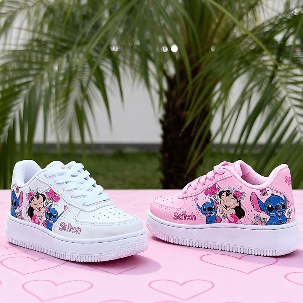 Tênis Infantil Menina Casual Macio e Leve para Caminhada Escolar