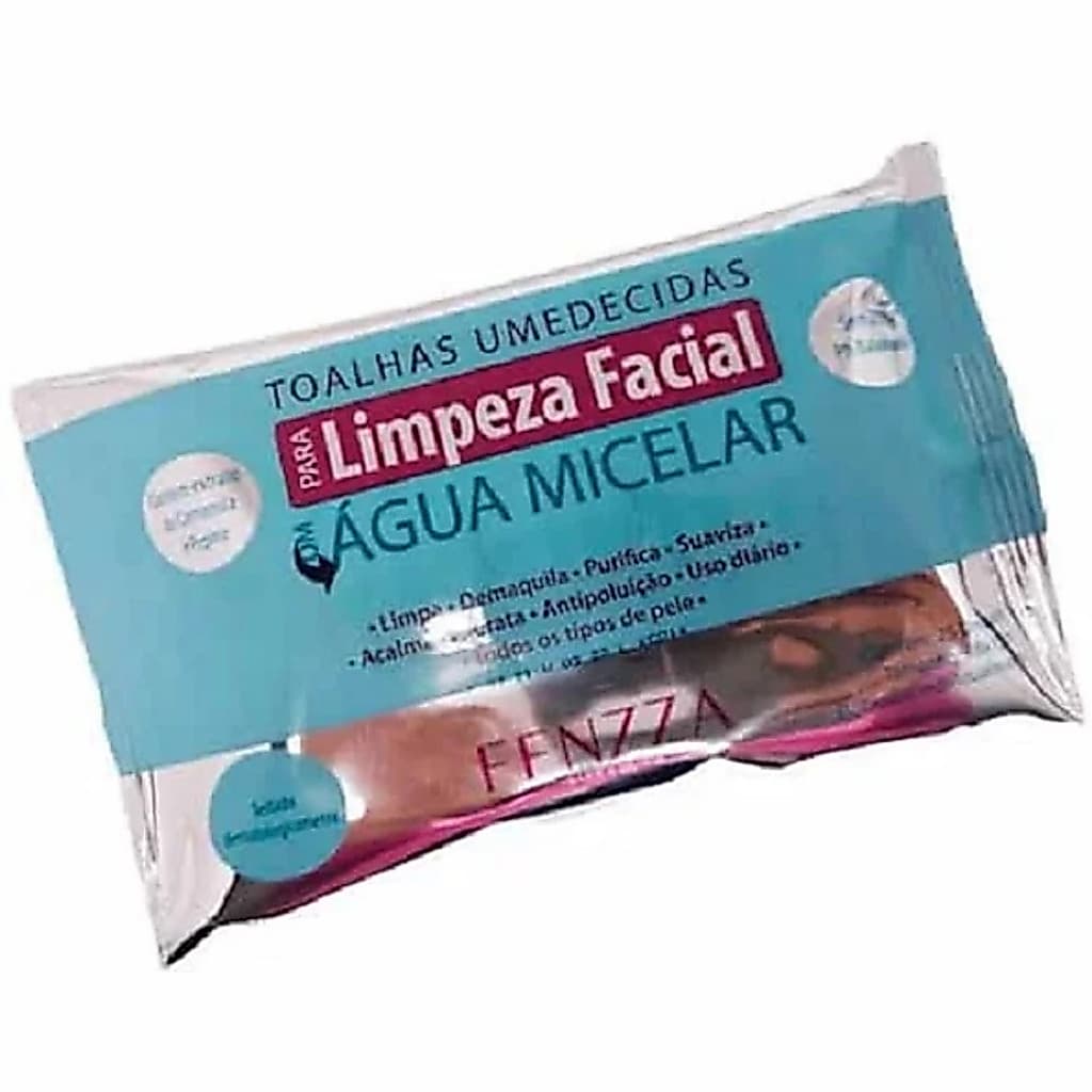 Lenços Umedecidos para Limpeza Facial com Água Micelar Fenzza
