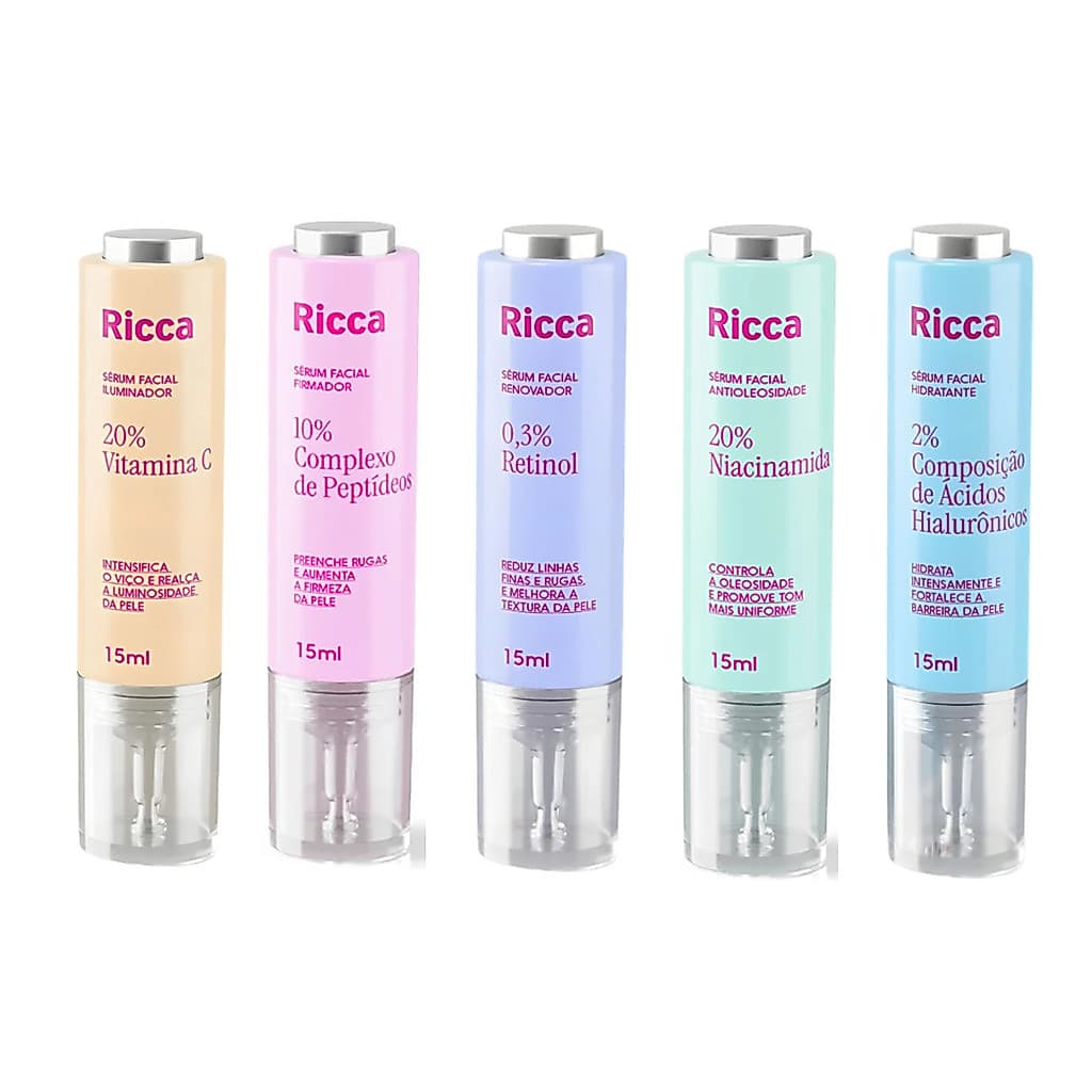 Ricca Sérum Facial 15mL - Escolha o seu