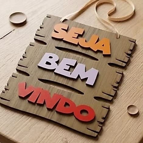Quadro Decorativo placa decorativa Seja bem vindo