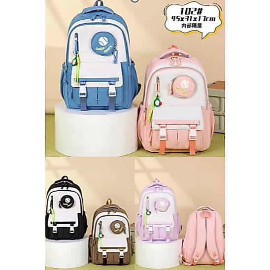 Mochila Grande impermeável com desenhos animados, adequada para crianças e adultos, com espaço para notebook