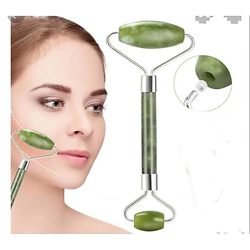 Rolinho Para Massagem Facial Com Pedra de Jade.