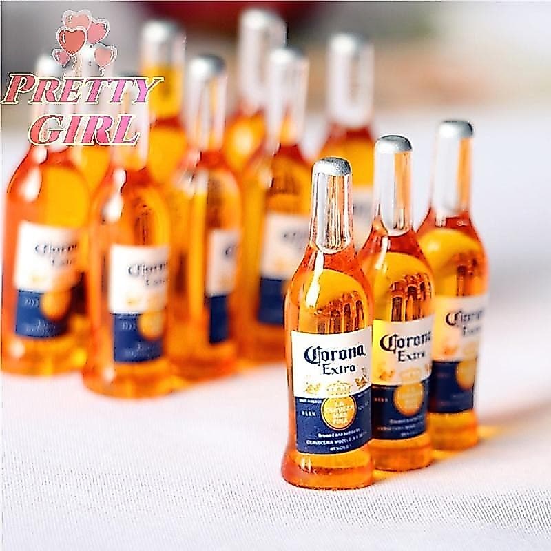 [Pretty ggirl] 10 Unidades 1/6 Casa De Bonecas Em Miniatura Garrafa De Resina Simulação Modelo De Vinho [Novo]