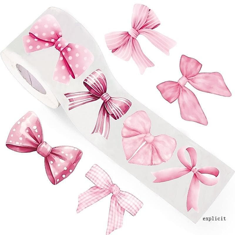 Exp 500 Peças Adesivos Rosa Selo Caixa Adesivo Decalque Decorativo Scrapbooking Para Embalagem Diário