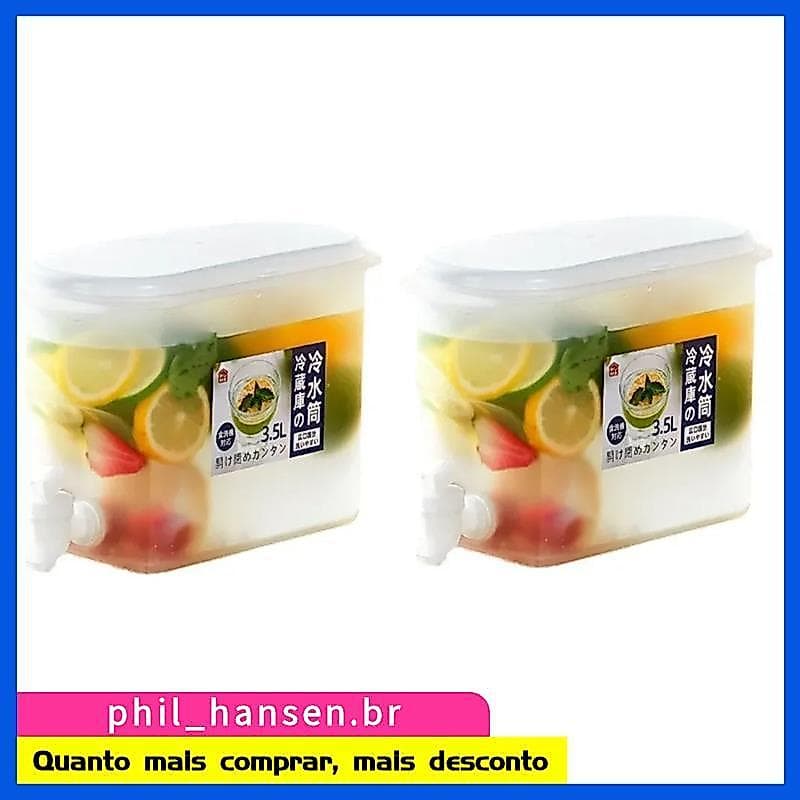 Garrafa De Água Fria De Grande Capacidade De 3.5L , Com Torneira , Geladeira E Caixa De Bebida Gelada