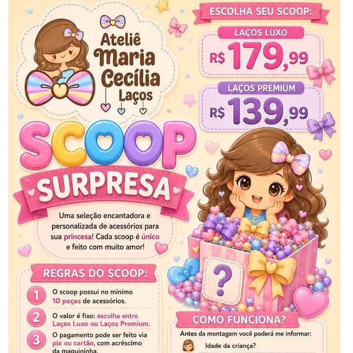 SCOOP DE LAÇOS 10 ITENS