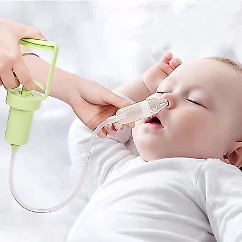 Aspirador Nasal Manual Portátil – Limpador de Nariz de Sucção Potente para Bebês e Crianças, Extrator Seguro de Muco e