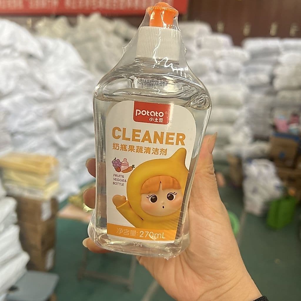 2 garrafas pequena garrafa de leite de batata frutas vegetais limpador sem aditivos sem irritação suave 270ml novo estil