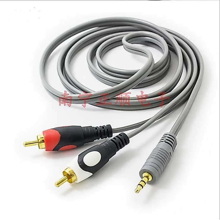 Cabo de áudio um para dois de cobre sem oxigênio 3.5 mm para cabeça de chuveiro duplo Conexão de computador de mesa Ampl