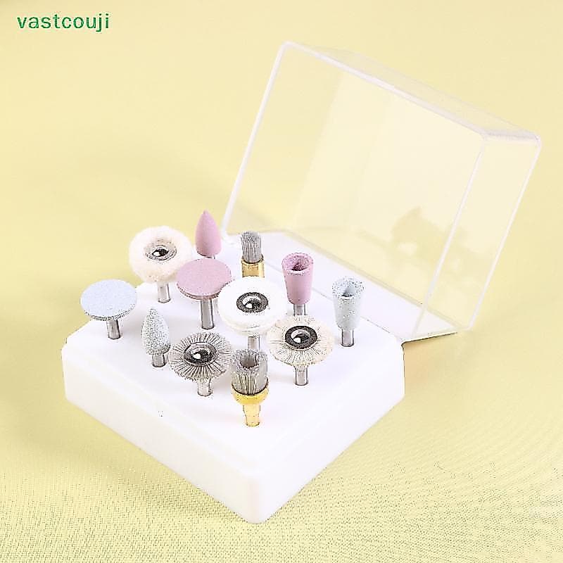Vastcouji 12 Peças Conjunto De Polimento De Cabeça De Moagem De Escova De Silicone Atualizado Com Pasta De Alto Brilho b
