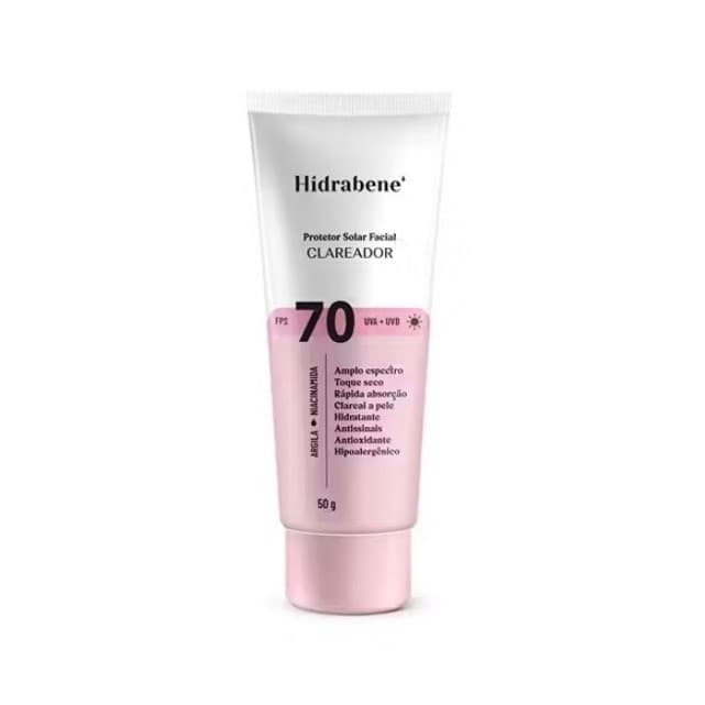 Hidrabene Protetor Solar Clareador Facial 70 FPS