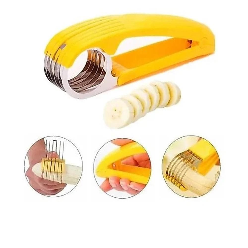 FATIADOR DE FRUTAS BANANA LEGUMES SALSICHA LAMINAS INOX MULTIUSO CORTADOR CHIPS PEPINO