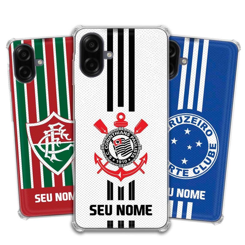 Capa/Capinha - Samsung Galaxy A07 - Futebol Times do Brasil Personalizada com nome