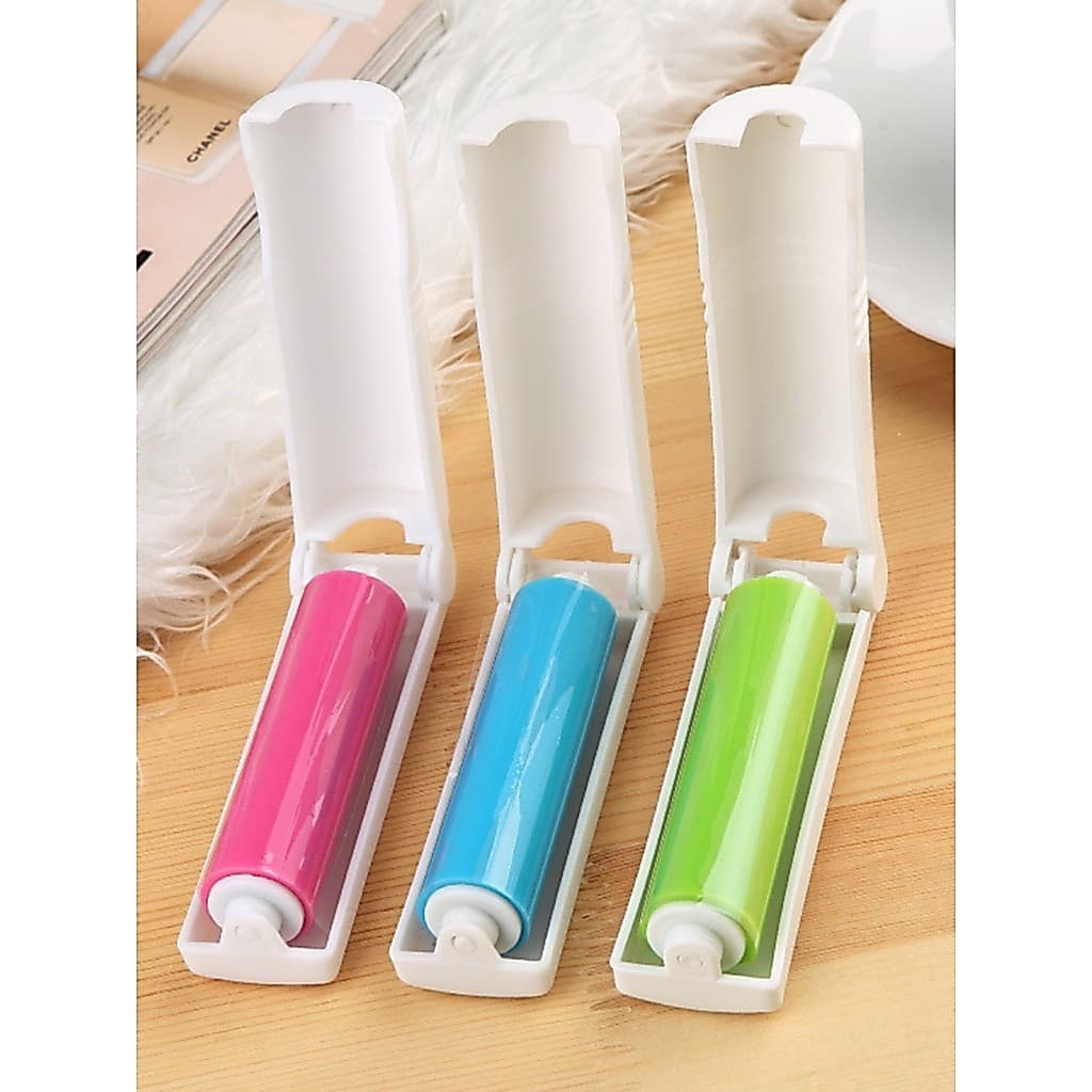 Mini dispositivo de cabelo pegajoso portátil lavável rolo pegajoso roupas portátil dobrável ferramenta útil tubo roupas