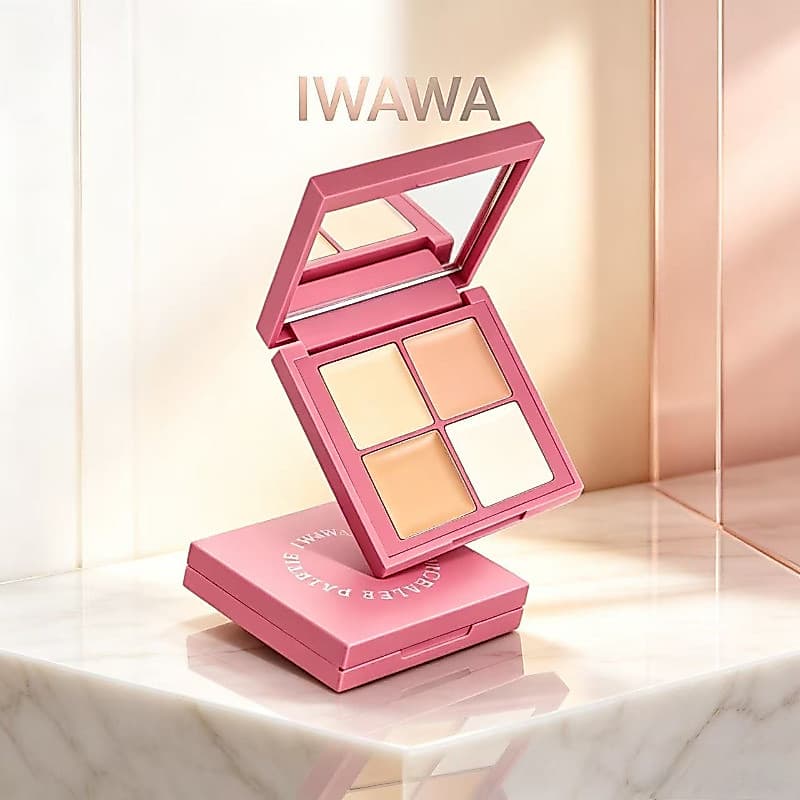 Corretivo Iwawa Pó Iluminador Para Esconder Manchas De Acne Olheiras Pretas Maquiagem Segurando Controle De Óleo É Fácil