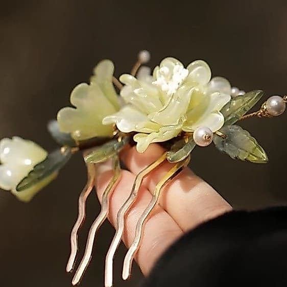 Novo chinês clássico acessórios de cabelo flor em forma de U pente hairpin antigo Hanfu Cheongsam pente de cabelo acessó
