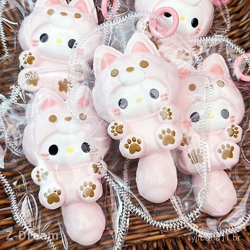 Brinquedo de silicone de qualidade alimentar, resistente ao estresse, macio e fofo, em formato de gato, Kuromi e Stitch,