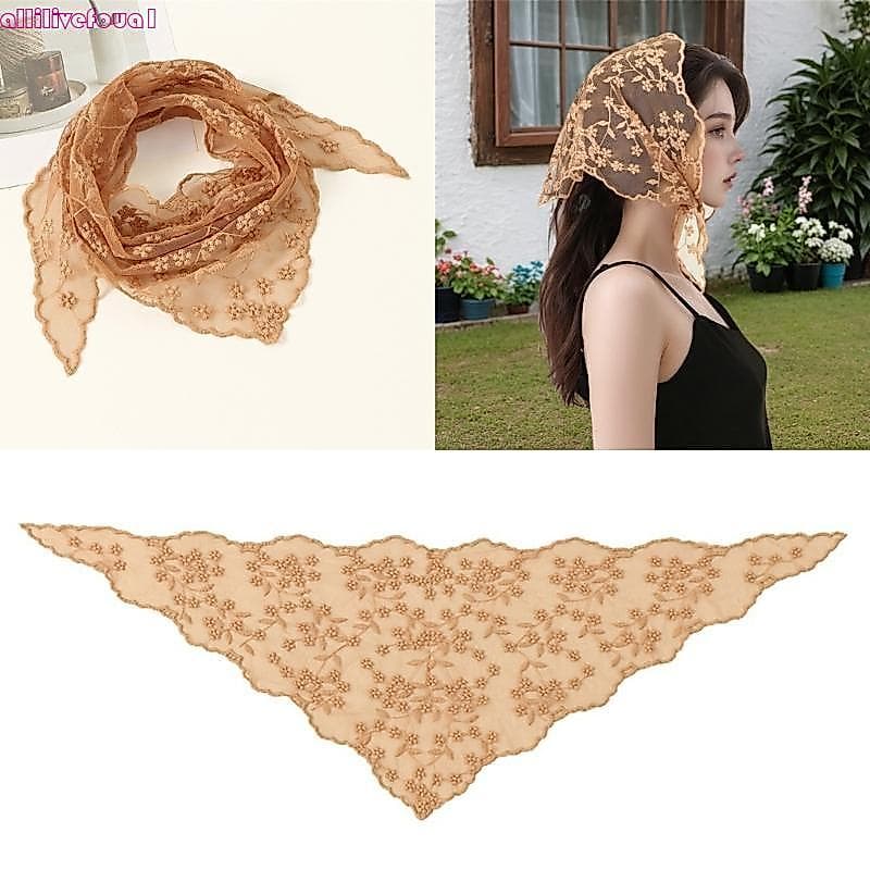 allilivefoua1 Cachecol Multiuso, Acessório Elegante Para Cabelo, Envoltório Triangular