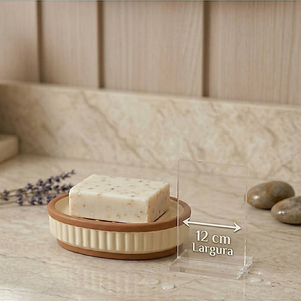 Saboneteira De Banheiro Canelada Premium – Porta Sabonete Luxo