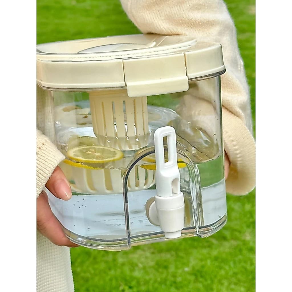 Chaleira fria para geladeira com torneira, resistente a altas temperaturas, grande capacidade, produto comestível, alta