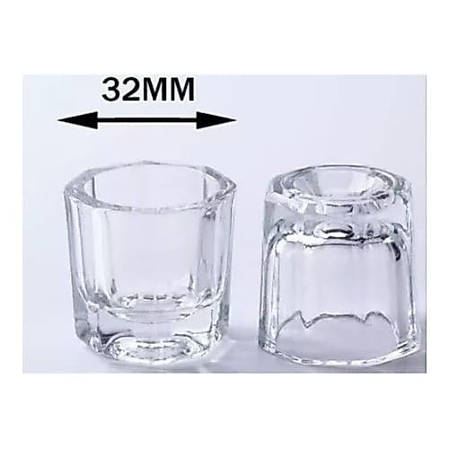 Pote Copo Dappen Vidro Mistura Pó Liquido Monomer Henna Unha 3,2CM
