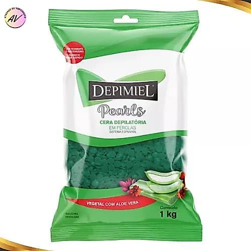 Cera Depilatória em Pérolas Pearls Vegetal com Aloe Vera 1Kg - Depimiel