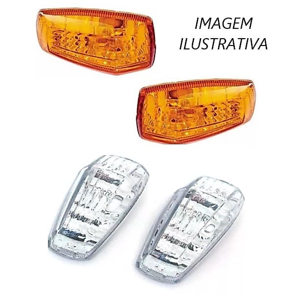 Lente do Pisca moto Suzuki Yes Amarelo/Cristal Unidade