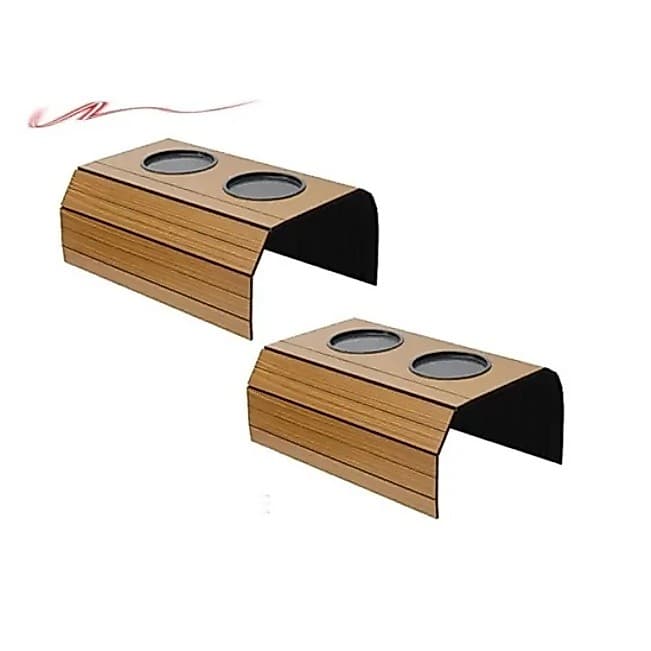Kit 2 esteiras simples com porta copos para braço de sofá