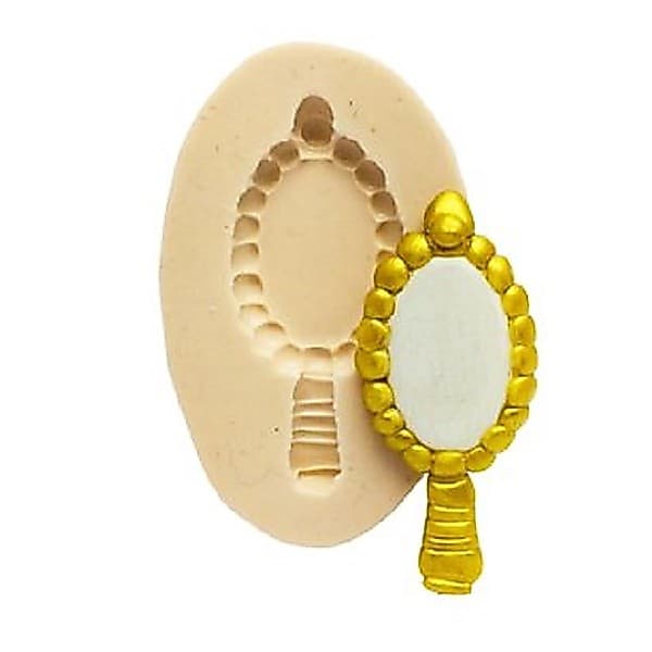Molde de Silicone A Bela e a Fera  (Espelho) - Biscuit, Resina, Pastas e etc...(U 147)