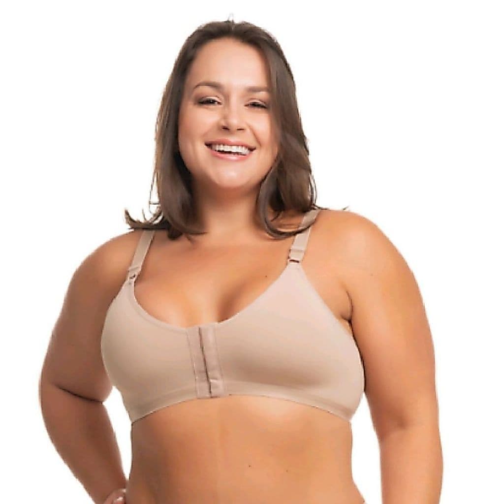 Sutia Tam. 46 ao 58 reforçado sem bojo com abertura frontal Plus Size Soutien
