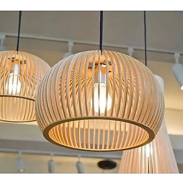 Lustre Luminária De Teto Pendente Decorativo Florença P/ Quarto Sala Escritório  Em Madeira Marrom