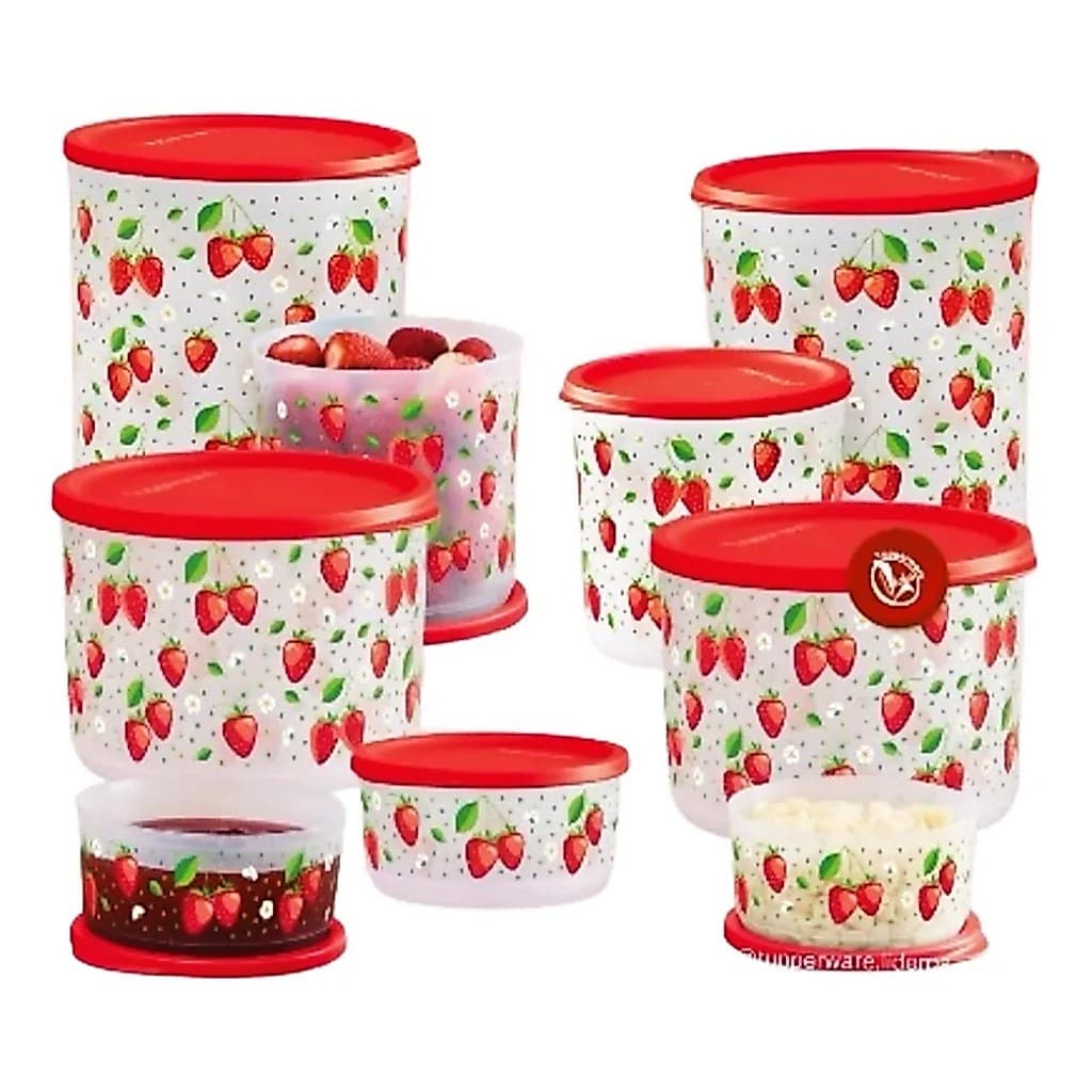 Tupperware Refri Line Redondo Diversos Tamanhos e Estampas