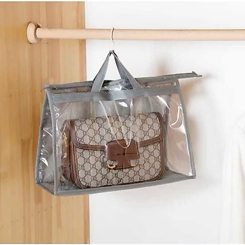 Protetor De Bolsa Transparente Com Alça Organizador Para Bolsas Grandes