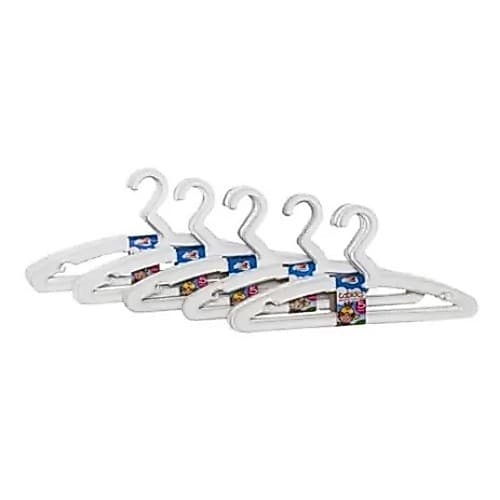 Kit 25 Cabides Infantis Reforçados Branco Antiderrapante - Rainha