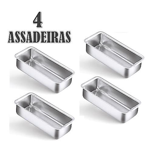 Kit 4 Formas Assadeira Pão Caseiro Gelo E Bolo Inglês N° 2