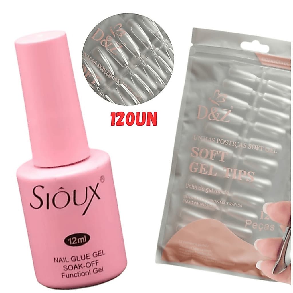 SOFT GEL D&z Pacote 120 Peças Tip Ou Postiça Unha Alongamentos De Unhas