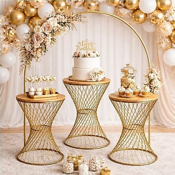 Kit Trio de mesa cruzada Redonda Para decoração de Festa e Eventos