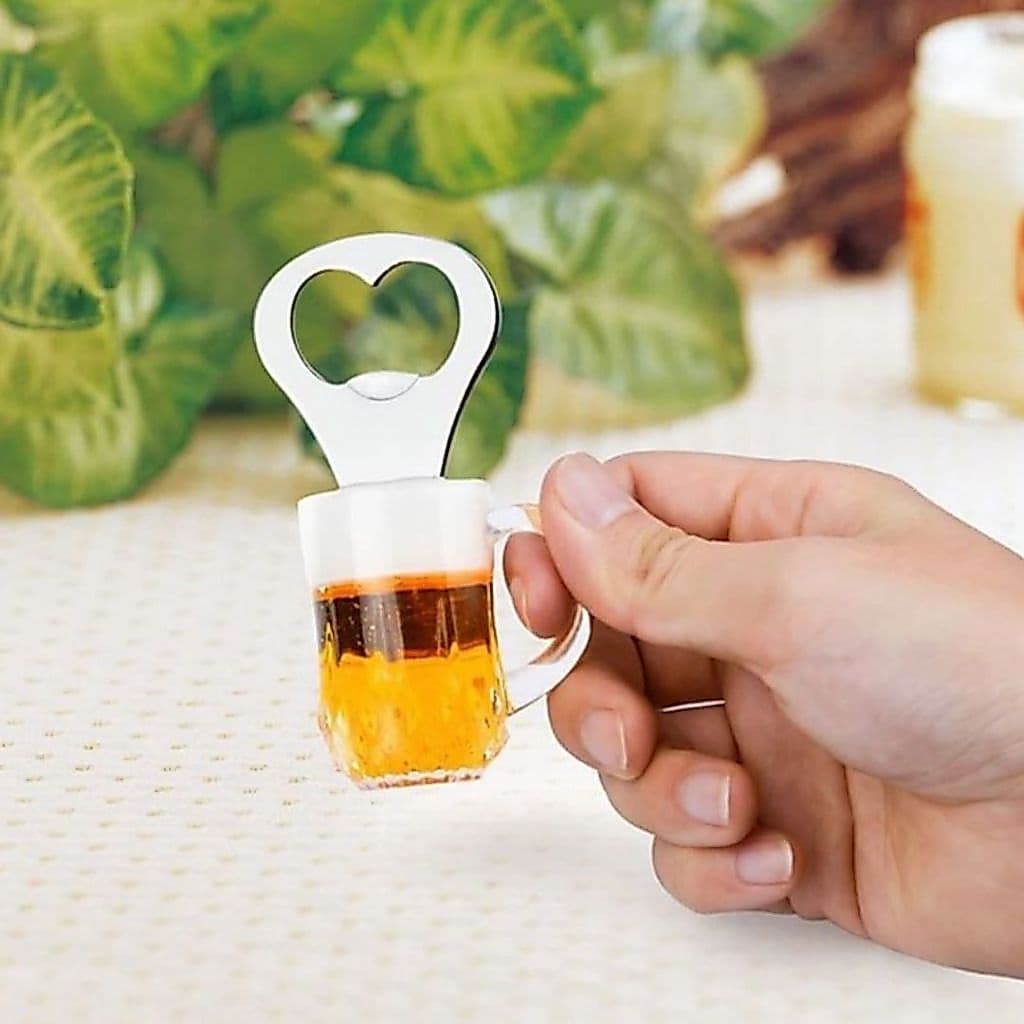 10un Abridor De Garrafa Formado Caneca De Chopp Cerveja com Imã Aço Inoxidável