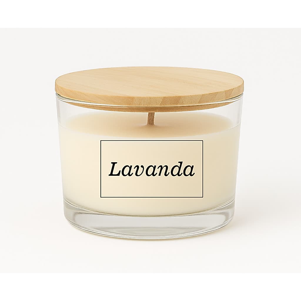 Adesivo para Vela Essência / Aroma - Tamanho 5x3cm - Lavanda / Alecrim / Bergamota / Capim Limão / Flor de Cerejeira / L