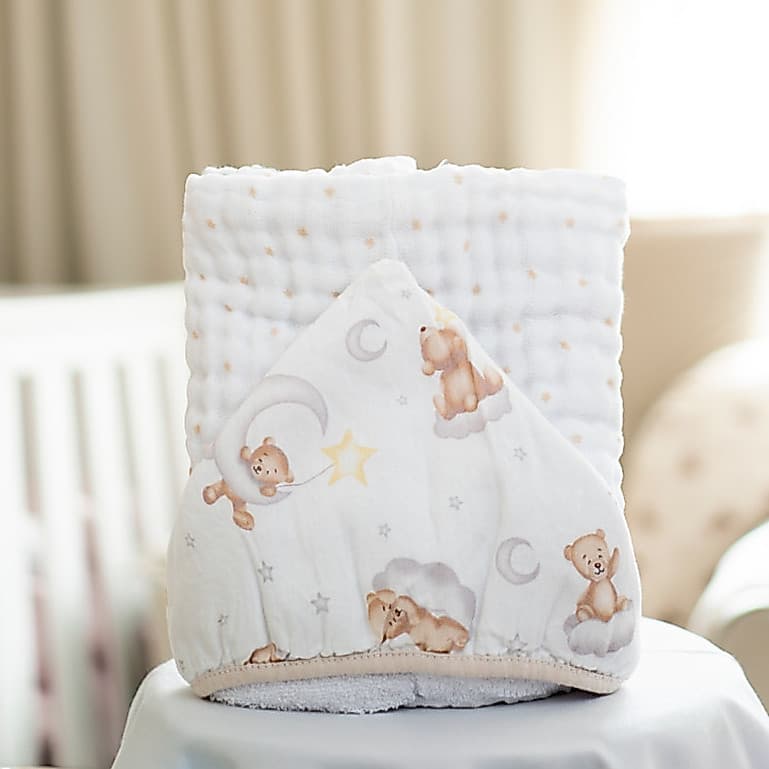 Toalha de Banho Fralda Soft para Bebê Bublim Sonhos