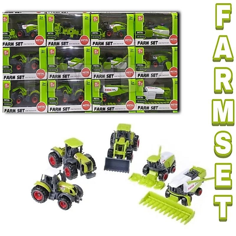 Colheitadeiras E Tratores Farm Set Metal Diecast unidade