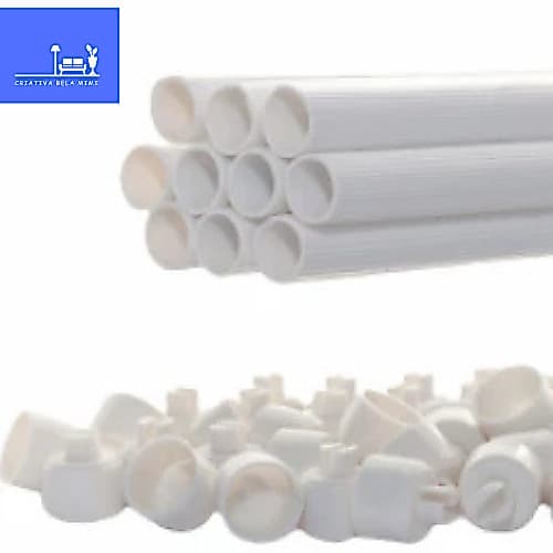 poleiros plásticos de 1 metro para gaiola, Kit 05 +40 ponteiras | Para Calopsitas, periquitos e Agapornis