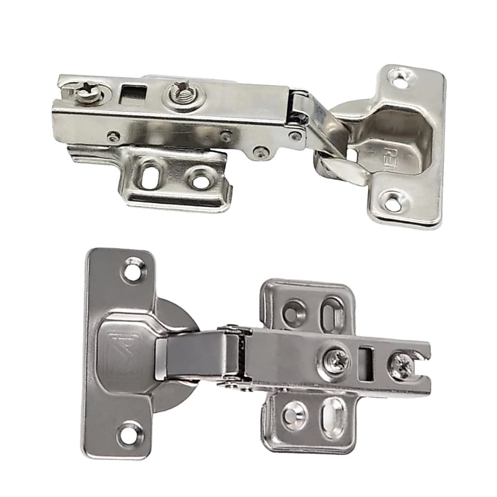 Kit 10 Dobradiças Para Armário com Amortecedor Fecho Suave - Reta ou Curva - 35mm
