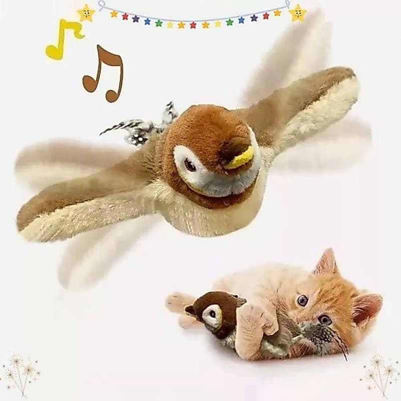 Petguru Cão Rangendo Pássaro Brinquedo Durável Mastigar Auto Entretenimento Alívio Do Tédio Para Cães E Gatos Pequenos