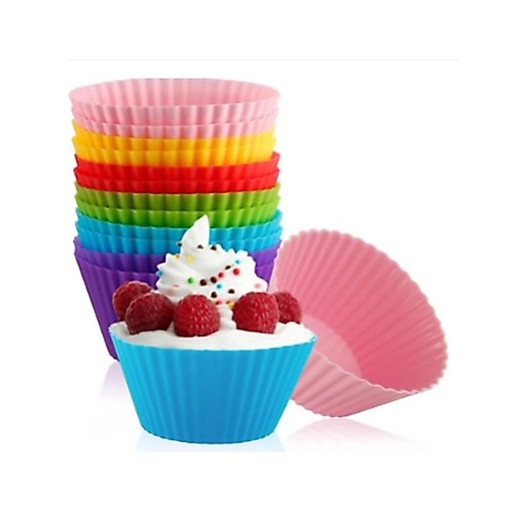 Kit 12 Mini Forminha Bolo Torta Pudim Cupcake Em Silicone